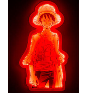 Mural lampara neon teknofun madcow entertainment one piece luffy 30 cm
