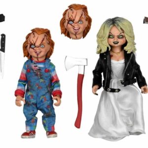 Pack 2 figuras bride of chucky chucky & tiffany 20 cm