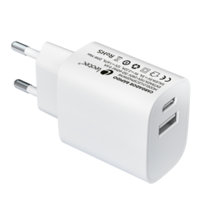 Cargador carga rapida 20w leotec 1 usb tipo - c pd 1 usb - a blanco