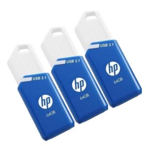 Pack de 3 memorias usb 3.1 hp x755w 64gb