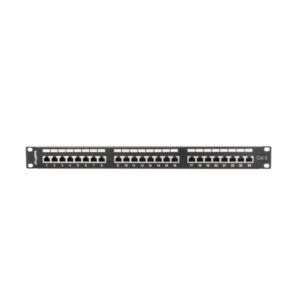 Patch panel lanberg 24 puertos 1u cat.6 sftp 19 pulgadas rack negro
