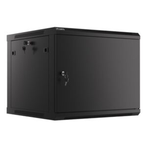 Armario lanberg mural rack 19 pulgadas 9u -  600x600 negro