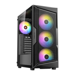 Caja ordenador gaming antex ax61 micro atx argb cristal templado negro