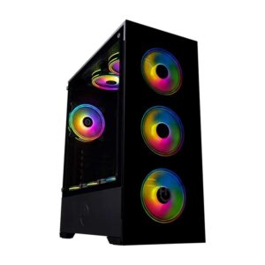Caja ordenador gaming hiditec z20 - aura argb atx cristal templado negro