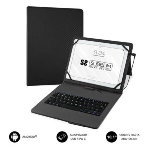 Funda + teclado subblim para tablet 10.1 pulgadas negro