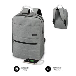 Mochila subblim elite airpadding para portatil 15.6 pulgadas gris