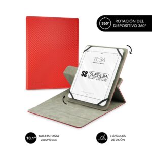 Funda subblim rotate 360 executive case para tablet 10.1 pulgadas rojo
