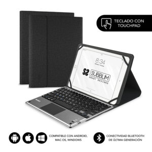 Funda + teclado subblim keytab pro para tablet 9.6 pulgadas - 10.8 pulgadas negro