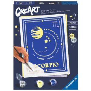 Kit para pintar con n?meros ravensburger creart serie trend d zodiac: escorpio