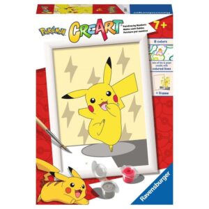 Kit para pintar con n?meros ravensburger creart serie e pokemon: pikachu