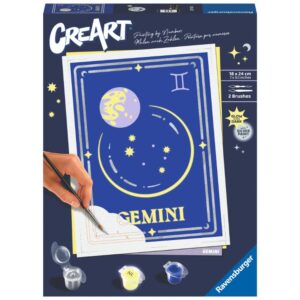 Kit para pintar con n?meros ravensburger creart serie trend d zodiac: geminis