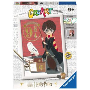Kit para pintar con n?meros ravensburger creart serie d harry potter: salida para hogwarts