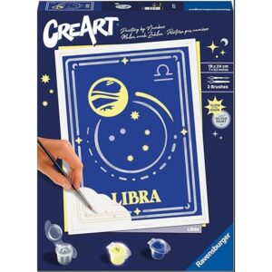 Kit para pintar con n?meros ravensburger creart serie trend d zodiac: libra