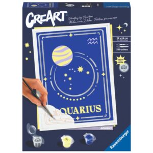 Kit para pintar con n?meros ravensburger creart serie trend d zodiac: acuario