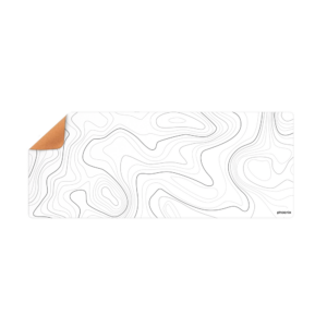 Alfombrilla phoenix stratos para rat?n escritorio blanca 90 x 40 cm con base de corcho y superficie cuero pu