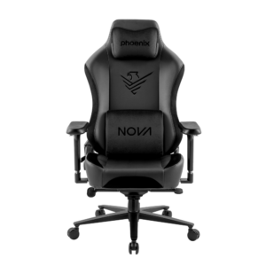 Nova silla gaming alta gama fabricada en cuero negro