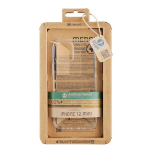 Funda muvit recycletek antibacteriana para apple iphone 12 mini transparente
