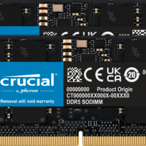 Memoria ram ddr5 32gb 2x16gb crucial  - sodimm - 4800 mhz - cl40