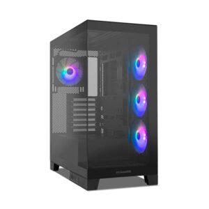 Caja ordenador gaming nox hummer glock atx argb crital templado negro
