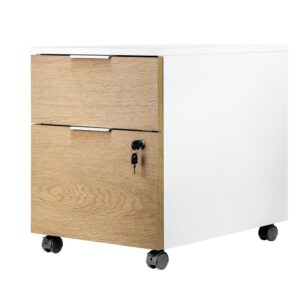 Cajonera phoenix artisan combinaci?n blanca y madera natural