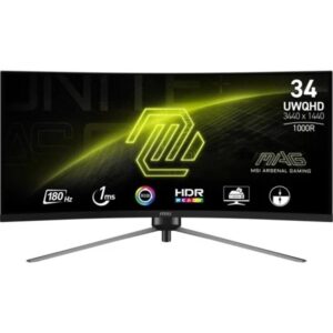 Monitor curvo gaming msi mag345cqr 34 pulgadas uwdqhd 180hz