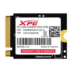 Disco duro interno solido ssd adata xpg gammix s55 512gb m.2 2230