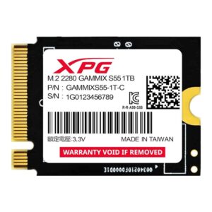 Disco duro interno solido ssd adata xpg gammix s55 1tb m.2 2230