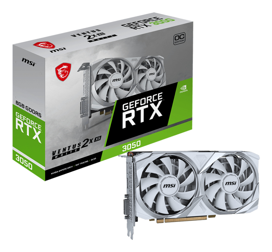 Tarjeta grafica msi rtx 3050 ventus 2x white 8gb oc