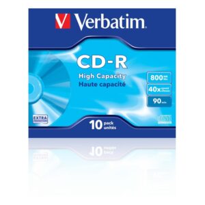 Verbatim cd - r 800mb 40x tarrina 10 unidades datalife extra protection
