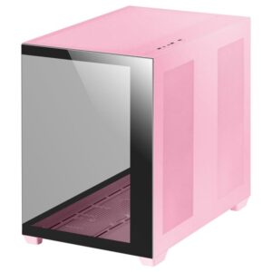 Caja ordenador mars gaming  mcv4p premium custom xxl cristal templado rosa