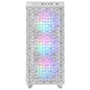 Caja ordenador mars gaming mcmagw atx rgb cristal templado blanco