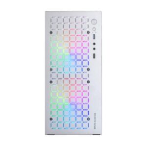 Caja ordenador mars gaming mccore matx frgb cristal templado blanco
