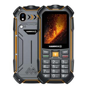 Telefono movil rugerizado hammer boost 2 lte 2.4 pulgadas -  2mpx -  4g - negro - naranja