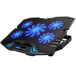 Soporte - base refrigeracion para ordenador portatil ewent ew1259 - 5 ventiladores - hub 2 puertos - hasta 17 pulgadas