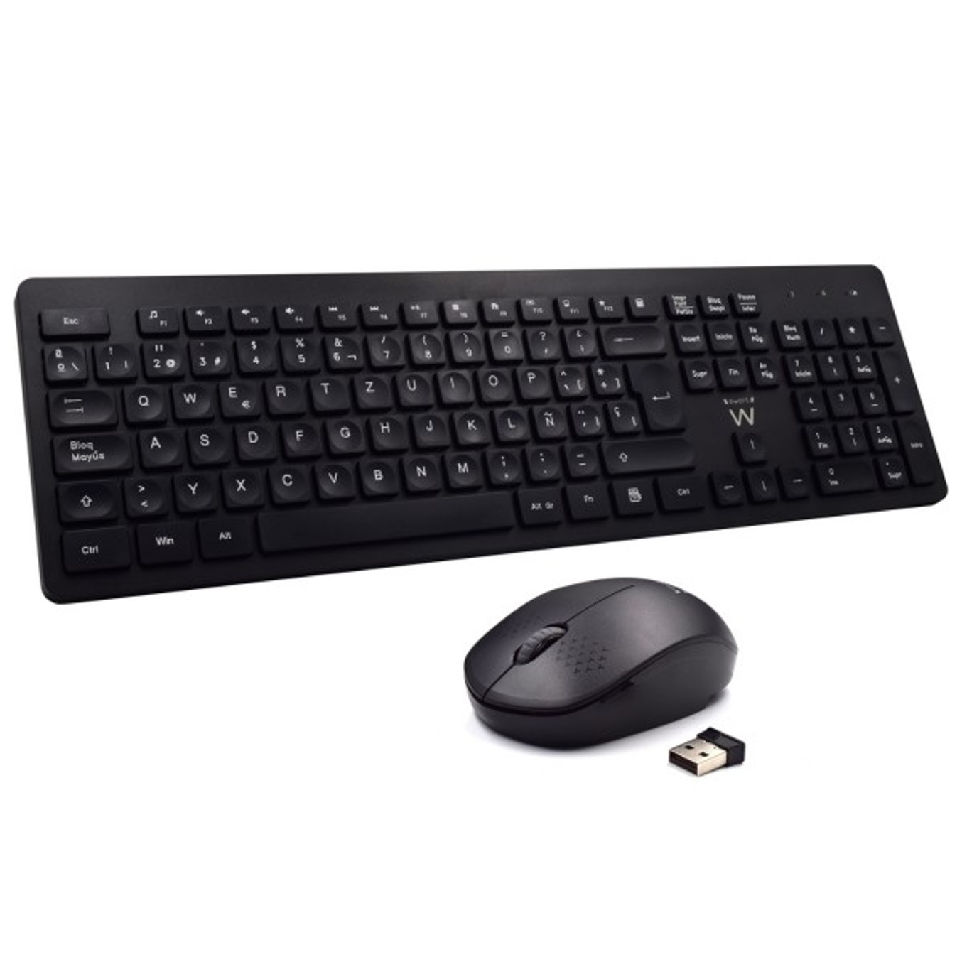 Teclado inalambrico multimedia ewent ew3256 + raton formato espa?a