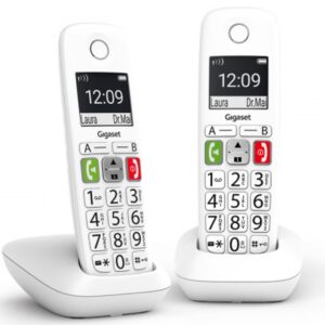 Telefono fijo inalambrico gigaset e290 duo blanco 300 numeros -  42 tonos