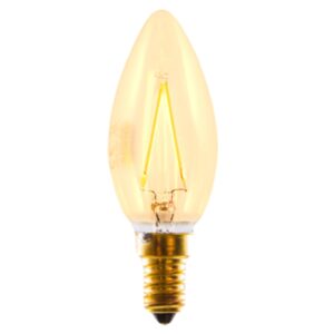 Bombilla led silver electronic filamento edison vela 3w=20w -  e27 -  2.200k -  320? -  300 lm -  luz extra calida -  a++