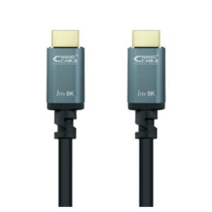 Cable nanocable hdmi 2.1 iris 8k macho - macho 2m negro