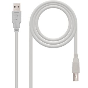 Cable impresora nanocable conversor usb - a a usb - b macho - macho beige 1.8m