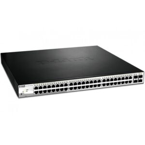 Switch d - link 52 puertos gestionable 48 gigabit ethernet 10 - 100 - 100 poe 4 sfp
