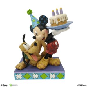 Figura enesco disney mickey y pluto de cumplea?os