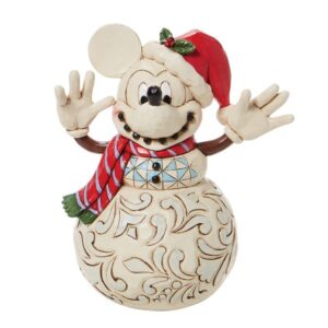 Figura enesco disney mu?eco de nieve mickey navide?o