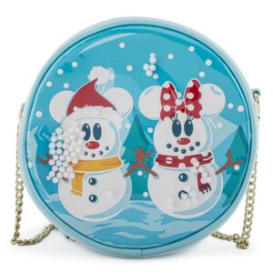 Bolso loungefly disney minnie y mickey mu?ecos de nieve