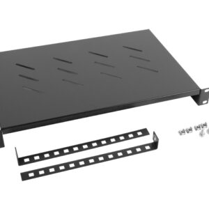 Bandeja fija lanberg 1u 483x300 mm hasta 25kg rack de 19 negro