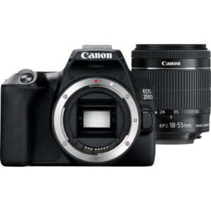 Camara digital canon reflex eos 250d+ef - s 18 - 55mm dc -  24.1mp -  digic 8 -  4k -  wifi -  bluetooth -  negro
