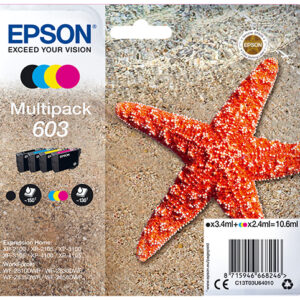 Multipack cartucho tinta epson 603 c13t03u64010 negro -  cian -  amarillo -  magenta -  estrella de mar