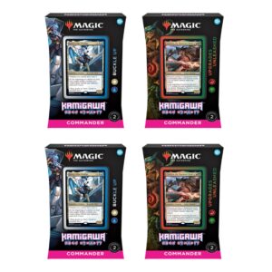 Juego de cartas caja de cartas wizards of the coast magic the gathering commander display kamigawa neon dinasty 4 mazos ingl?s