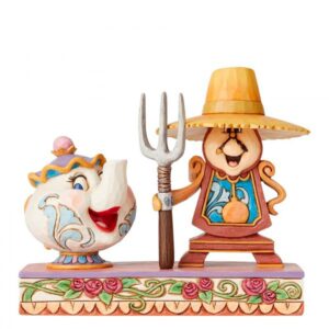 Figura enesco disney din don y la se?ora potts (cogsworth and mrs potts)
