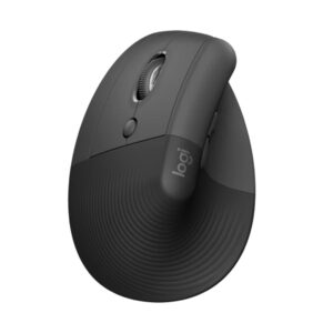 Rat?n inal?mbrico vertical logitech lift para zurdos 4000 dpi negro - gris