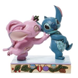 Figura enesco disney lilo & stitch stitch y angel con mu?rdago